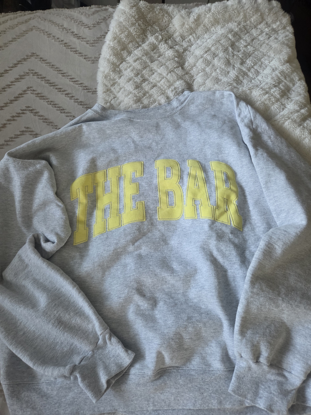 The Bar Gray Sweatshirt with Yellow Logo